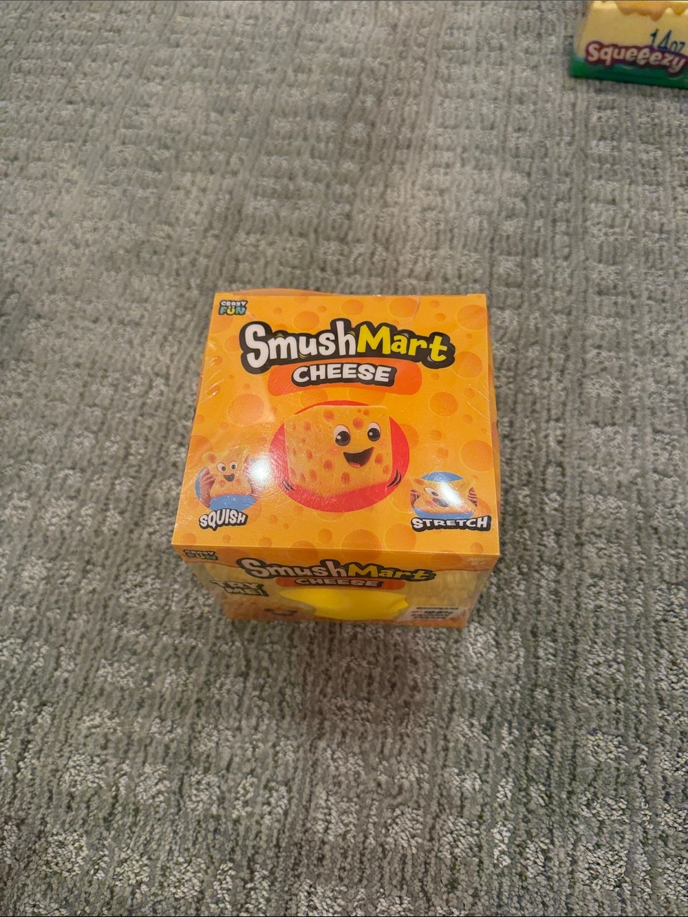 SmushMart Cheese Squishy Plush – Bright Yellow Sensory Toy